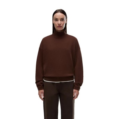 блуза,мъжки,пуловери,дамски,пуловери,napapijri,miss,high,neck,sweater,brown,(demitasse)