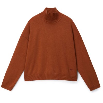 блуза,мъжки,пуловери,дамски,пуловери,napapijri,miss,high,neck,sweater,brown,(rubber)