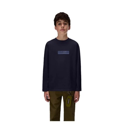 тениска,мъжки,тениски,дамски,тениски,napapijri,new,box,logo,long,sleeve,t,shirt,blue,(blu,marine)