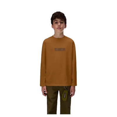 тениска,мъжки,тениски,дамски,тениски,napapijri,new,box,logo,long,sleeve,t,shirt,brown,(rubber)