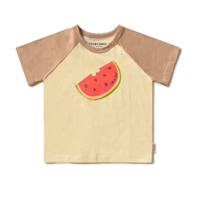 тениска,мъжки,тениски,дамски,тениски,oli&carol,wally,the,watermelon,short,sleeve,t,shirt,beige,(multicolor)
