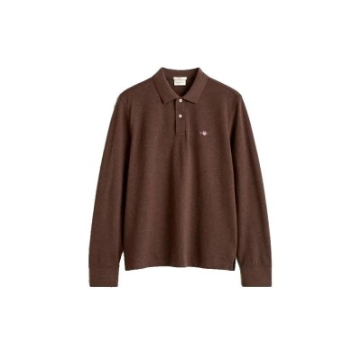 дамски,блузи,с,яка,мъжки,блузи,с,яка,gant,2230,regular,fit,long,sleeve,polo,brown,(black,brown,melange)