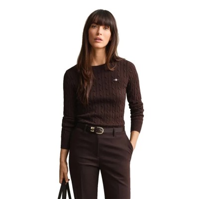 блуза,мъжки,пуловери,дамски,пуловери,gant,4800100,sweater,brown,(deep,brown)
