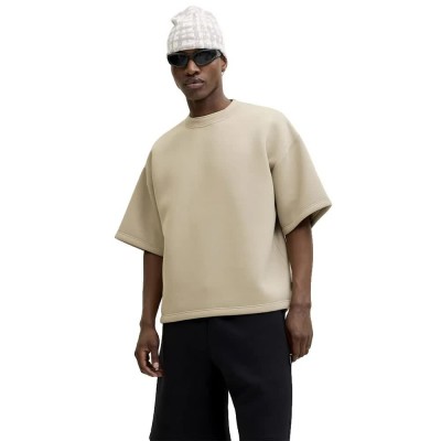 риза,с,къс,ръкав,мъжки,пуловери,jack,&,jones,biarritz,scuba,short,sleeve,sweatshirt,beige,(crockery)