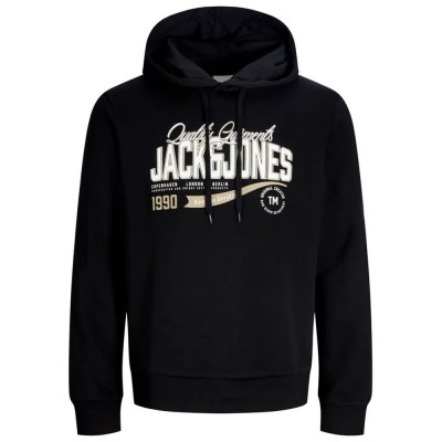 суичър,мъжки,пуловери,jack,&,jones,logo,plus,size,hoodie,black,(black)