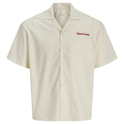 риза,с,къс,ръкав,дамски,ризи,мъжки,ризи,jack,&,jones,menton,short,sleeve,shirt,beige,(cloud,dancer,stripes,emb)