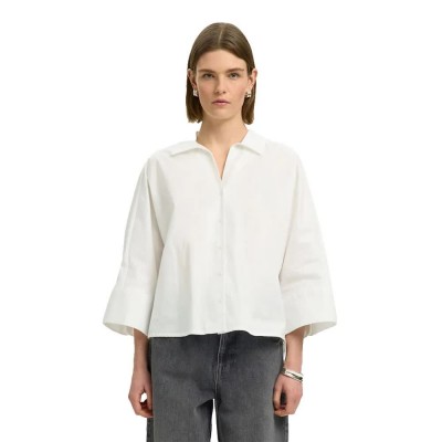 дамски,ризи,мъжки,ризи,selected,emilia,oversize,3,4,sleeve,shirt,white,(bright,white)