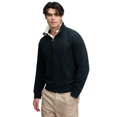 блуза,мъжки,пуловери,superdry,essential,serif,logo,half,zip,sweatshirt,blue,(dark,navy)