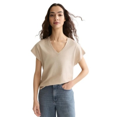 тениска,мъжки,тениски,дамски,тениски,scotch,&,soda,u9a01623t,short,sleeve,v,neck,t,shirt,beige,(doeskin)
