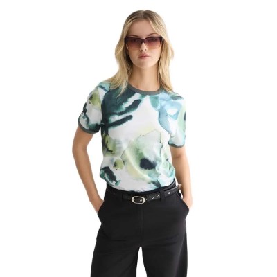 тениска,мъжки,тениски,дамски,тениски,scotch,&,soda,u9a01758t,short,sleeve,t,shirt,green,(watercolourflower,balsam,green)