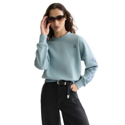 блуза,дамски,блузи,scotch,&,soda,u9e01532t,sweatshirt,blue,grey,(arona)