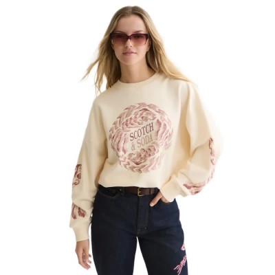 блуза,дамски,блузи,scotch,&,soda,u9e01738t,sweatshirt,beige,(eggnog)