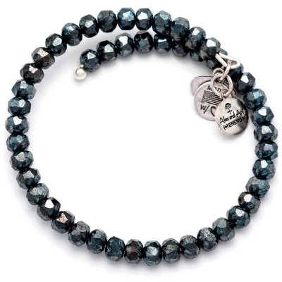 бижутерия,alex,and,ani,lightning,bolt,bracelet,silver,(black)