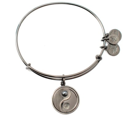 бижутерия,alex,and,ani,ying,yang,bracelet,silver,(black)
