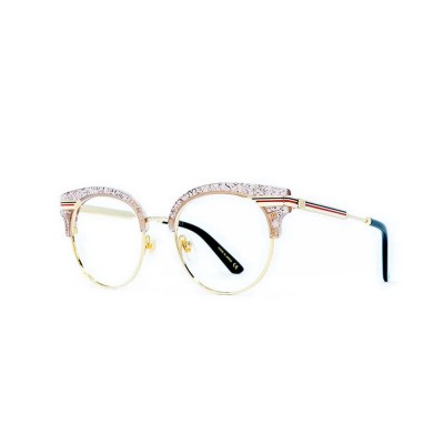 очила,gucci,gg0285o,003,52,19,150,woman,glasses,golden,(golden)