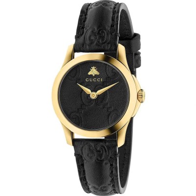 часовник,часовници,gucci,ya126581a,27mm,5atm,quartz,analogical,woman,watch,golden,(black,black,sapphire)