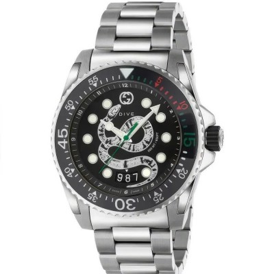 часовник,часовници,gucci,ya136218,45mm,20atm,quartz,analogical,watch,silver,(grey,black,sapphire)