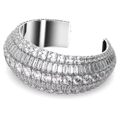 бижутерия,swarovski,hyperbola,cuff,l,rows,bracelet,silver,(silver)
