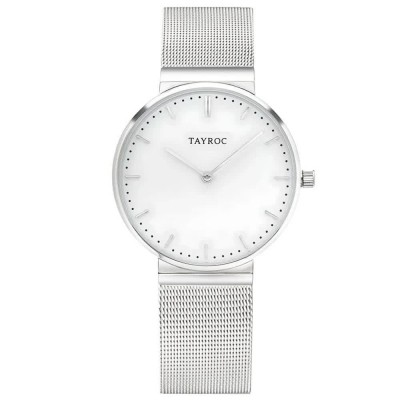 часовник,часовници,tayroc,ty144,42mm,quartz,analogical,watch,silver,(grey,white,mineral)
