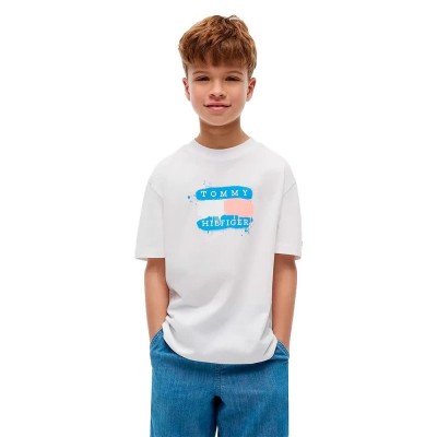 тениска,мъжки,тениски,дамски,тениски,tommy,hilfiger,kb0kb10546,short,sleeve,t,shirt,white,(white)