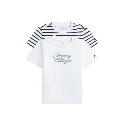 тениска,мъжки,тениски,дамски,тениски,tommy,hilfiger,kn0kn02400,short,sleeve,t,shirt,2,units,white,(dark,night,navy)