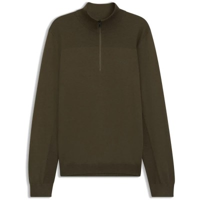 блуза,мъжки,пуловери,дамски,пуловери,boss,momentum,10273969,green,half,zip,sweater,green,(open,green)