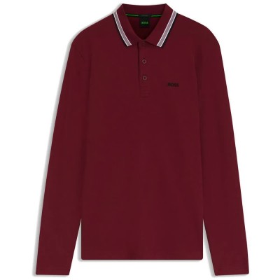 дамски,блузи,с,яка,мъжки,блузи,с,яка,boss,plisy,10266738,green,long,sleeve,polo,red,(dark,pink)