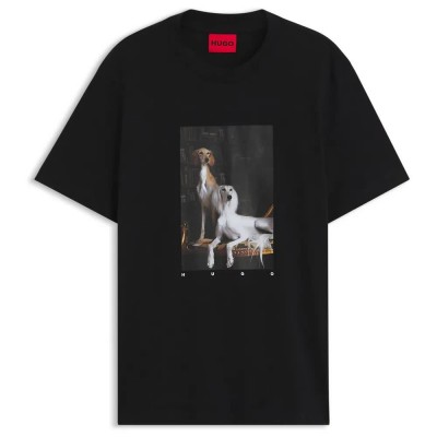 тениска,мъжки,тениски,дамски,тениски,hugo,daffilo,10258299,red,t,shirt,black,(black)