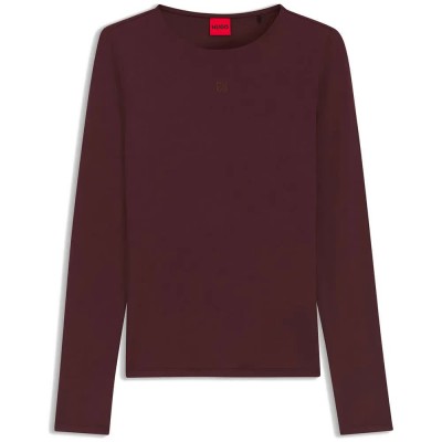 тениска,мъжки,тениски,дамски,тениски,hugo,dasiia,10272999,red,long,sleeve,t,shirt,brown,(brown,overflow)
