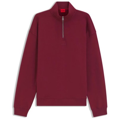 блуза,мъжки,пуловери,hugo,durty244,10249110,red,half,zip,sweatshirt,red,(dark,pink)