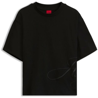 тениска,мъжки,тениски,дамски,тениски,hugo,duslant,10273257,red,short,sleeve,t,shirt,black,(black)