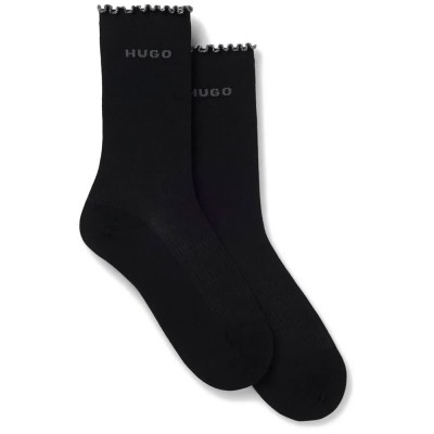 чорапи,мъжки,чорапи,дамски,чорапи,hugo,lettuce,10272175,red,crew,socks,2,pairs,black,(black)