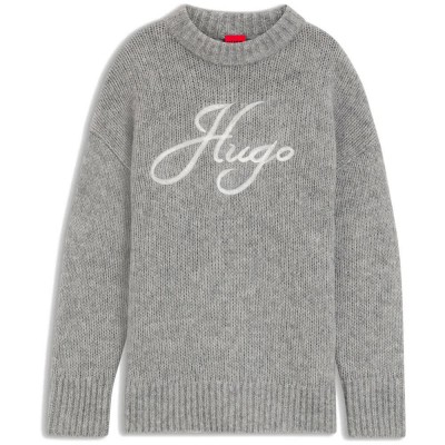 блуза,мъжки,пуловери,дамски,пуловери,hugo,sloguinny,10281978,red,sweater,grey,(open,grey)