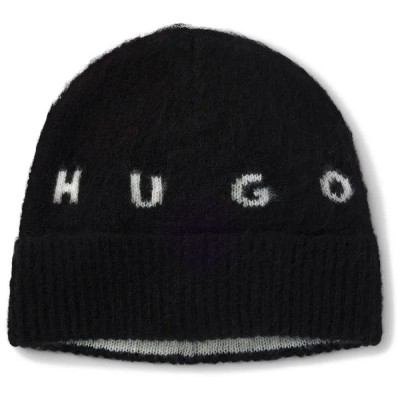 шапка,всички,шапки,hugo,xine,10282822,red,beanie,black,(black)