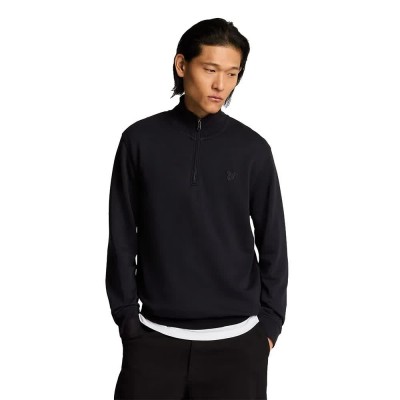 блуза,мъжки,пуловери,lyle,&,scott,superfine,half,zip,sweatshirt,black,(jet,black)