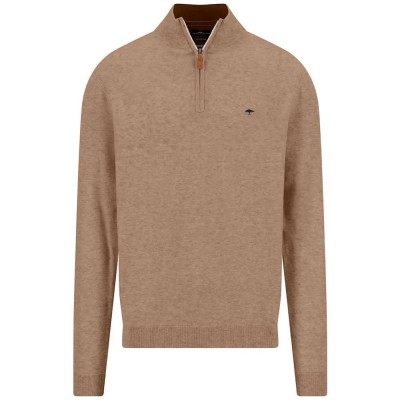 блуза,мъжки,пуловери,дамски,пуловери,fynch,hatton,1607316,half,zip,sweater,brown,(taupe)