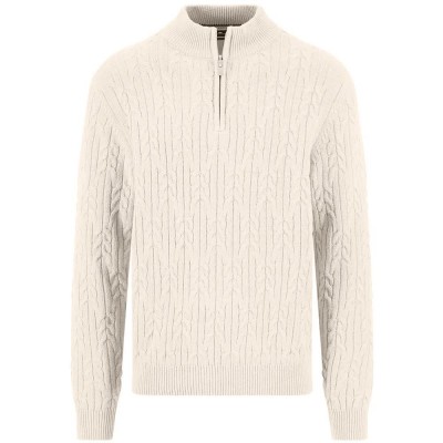 блуза,мъжки,пуловери,дамски,пуловери,fynch,hatton,1609614,half,zip,sweater,beige,(snow,white)