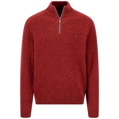 блуза,мъжки,пуловери,дамски,пуловери,fynch,hatton,1610346,half,zip,sweater,red,(brick)