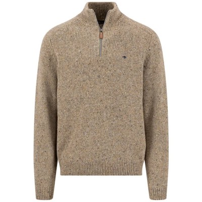 блуза,мъжки,пуловери,дамски,пуловери,fynch,hatton,1610346,half,zip,sweater,brown,(clay)