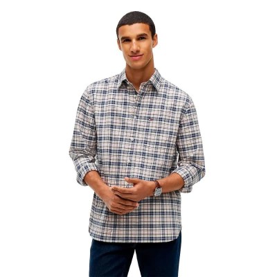карирана,риза,дамски,ризи,мъжки,ризи,tommy,hilfiger,mw0mw44620,long,sleeve,shirt,grey,(newsprint,beige,check)