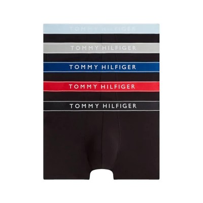 боксерки,мъжко,бельо,tommy,hilfiger,um0um03899,trunk,boxers,5,units,black,(black,sky,blue,med,red,op,blue,black,antique,silver)