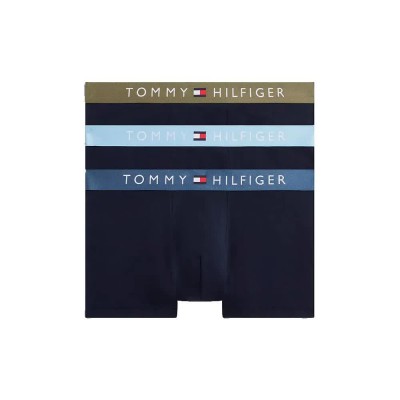 боксерки,мъжко,бельо,tommy,hilfiger,um0um03908,trunk,boxers,3,units,blue,(navy,blue,util,olive,chamb,blue,aegean,sea)
