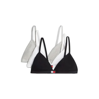 дамско,бельо,дамски,бикини,и,танкини,tommy,hilfiger,uw0uw06140,triangle,bra,3,units,multicolor,(black,light,grey,heather,white)