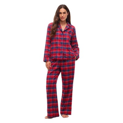 пижама,дамски,пижами,tommy,hilfiger,uw0uw06708,long,sleeve,pyjama,red,(check,global,stripe,regatta,red)