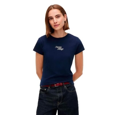 тениска,мъжки,тениски,дамски,тениски,tommy,hilfiger,ww0ww51608,short,sleeve,t,shirt,blue,(dark,blue)