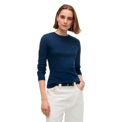 тениска,мъжки,тениски,дамски,тениски,tommy,hilfiger,ww0ww53689,long,sleeve,t,shirt,blue,(dark,blue)