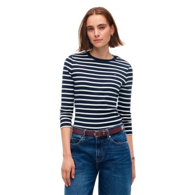 тениска,мъжки,тениски,дамски,тениски,tommy,hilfiger,ww0ww53689,long,sleeve,t,shirt,blue,(stripe,dark,blue,ecru)