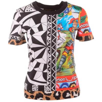 тениска,мъжки,тениски,дамски,тениски,dolce,&,gabbana,747377,short,sleeve,t,shirt,multicolor,(black)