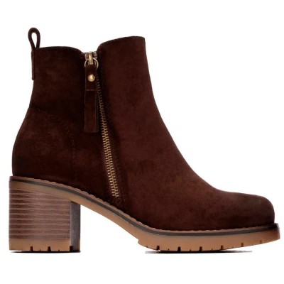 дамски,боти,мъжки,боти,xti,13070301,basic,heel,booties,brown,(brown)