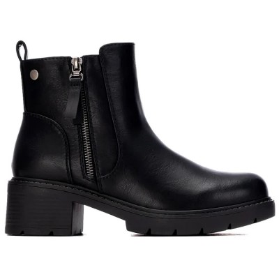 дамски,боти,мъжки,боти,xti,13071002,basic,heel,booties,black,(black)